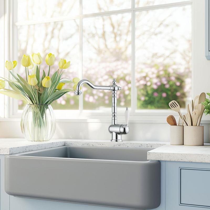 Franke Particolare Old England klasický kuchyňský kohoutek chrom 115.0060.360