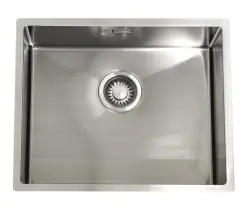 ABK Bingara nerezový dřez extra mělký 10 cm pro osoby se zdravotním postižením, plochá montáž, spodní montáž a montáž na pracovní desku BIN5010FVI