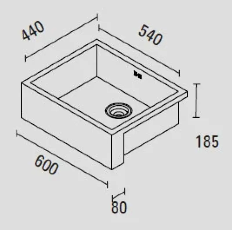 ABK Baronga 6054f vestavěný dřez farmhouse s dokončenou přední stranou 1150424037