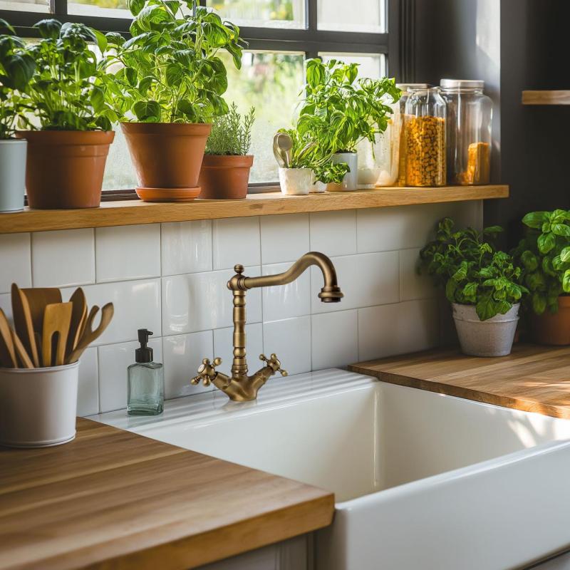 PB Nostalgická kuchyňská baterie V1910 Bronz