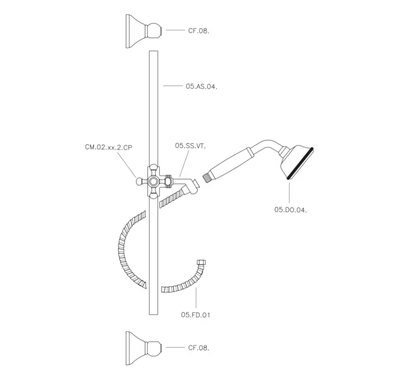 Huber Victorian Sprchová sada Bronz 62.03H.BA