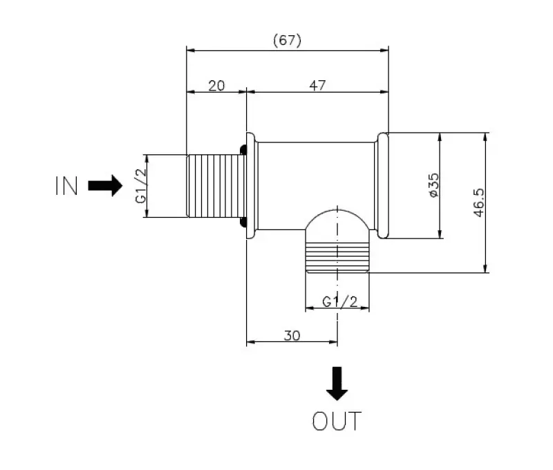 Huber Nostalgické Nástěnné Připojení 67.04H.AC