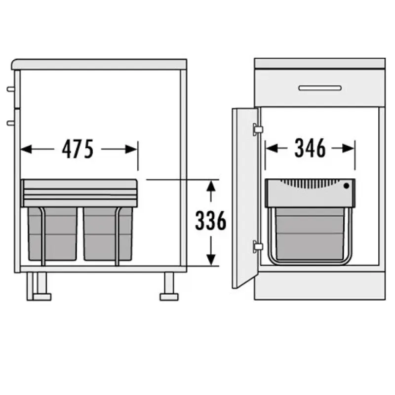 Hailo Tandem RB Odpadkový koš 1153449152