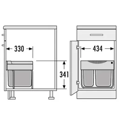 Hailo Tandem S 2 Odpadkový koš 1153449212