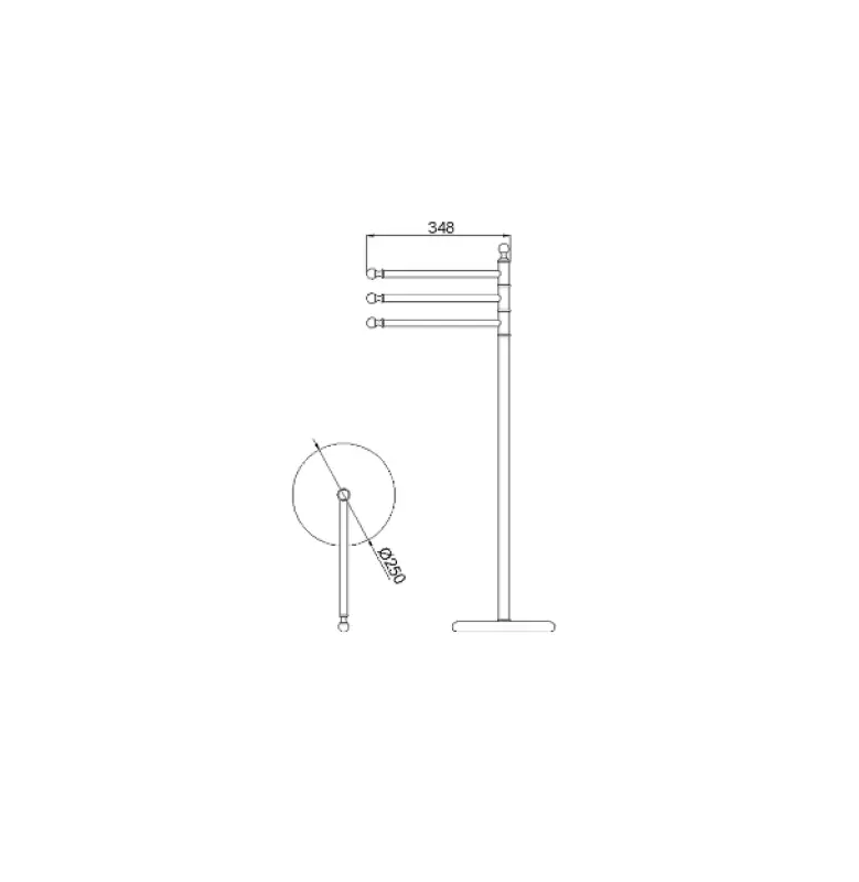 Huber Croisette Klasický stojan na ručníky Chrom 4042.01H.CR