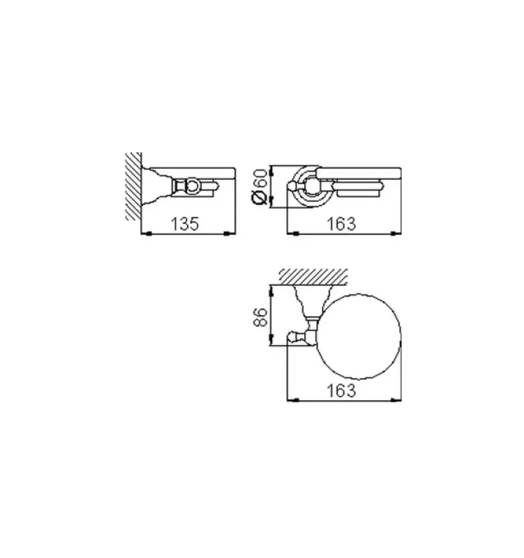 Huber Croisette Klasický Držák na Mýdlo Chrom-Keramika 4022.01H.CR