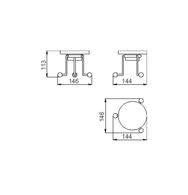 Huber Croisette Klasický Držák na Mýdlo Chrom-Keramika 4028.01H.CR