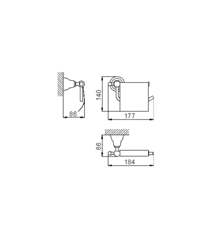 Huber Croisette Klasický držák toaletního papíru Chrom 4036.01H.CR