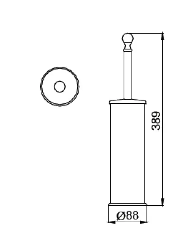 Huber Croisette Klasický stojan na toaletní kartáč Chrom 4040.01H.CR