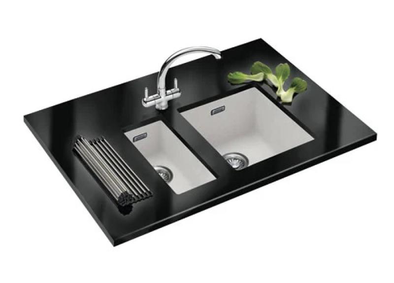 Franke Sirius 2 S2D 110.34 bílý umělohmotný dřez 34x41cm pro montáž pod desku 125.0252.229