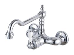 Nostalgická kuchyňská baterie Hermitage R nástěnná baterie Chrom 10.9021