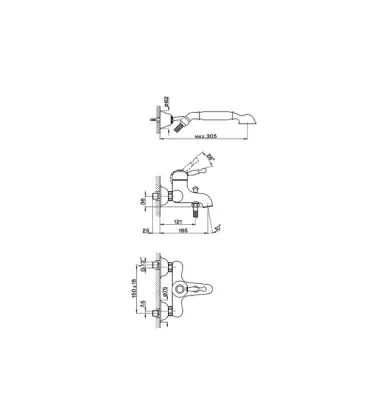 Cisal Arcana Royal Bath Mixer with Hand Shower Old Copper AY00012026