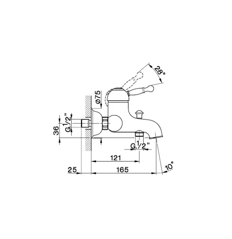 Cisal Arcana Royal Sprchová baterie Zlatá AY00013024