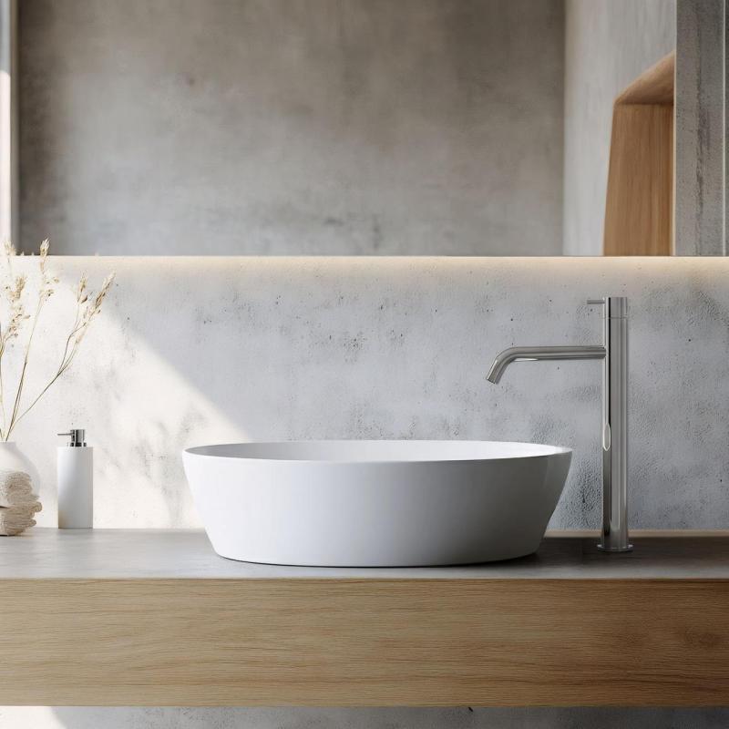 Waterevolution Flow umyvadlová baterie s vysokým výtokem pro umyvadla, včetně klikací zátky, chrom T11501