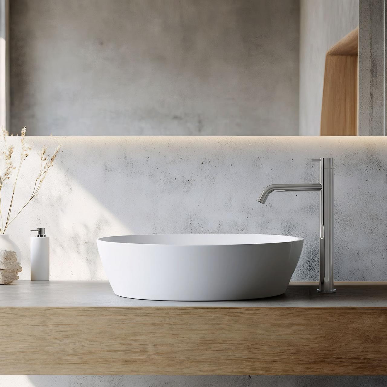 Waterevolution Flow umyvadlová baterie s vysokým výtokem pro umyvadla včetně click plug chrom T11501