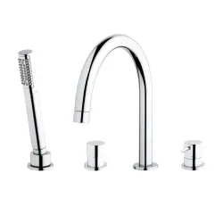 Waterevolution Flow 4-otvorová vanová baterie pro montáž na okraj vany Chrom T13801