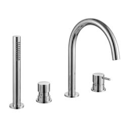 Waterevolution Flow 4-otvorová vanová baterie pro montáž na okraj vany Chrom T13801