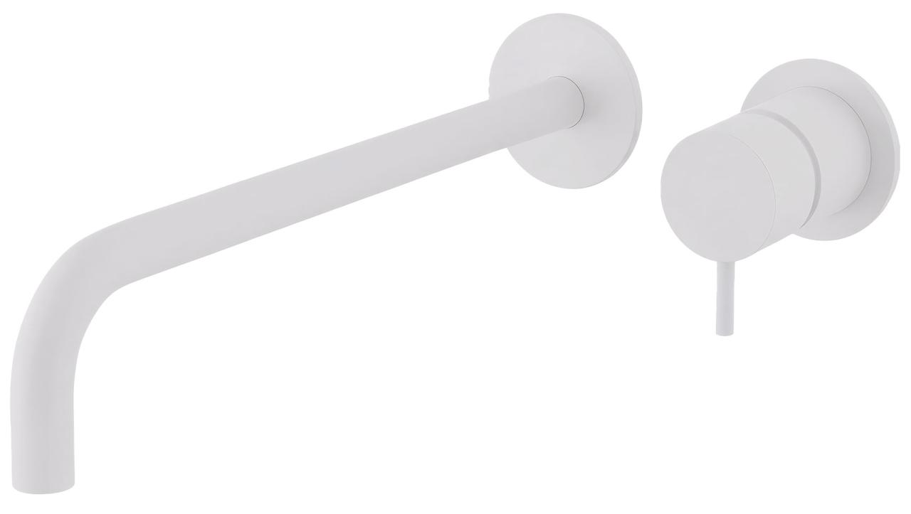 Vodní revoluce Flow vestavná umyvadlová baterie matně bílá s výtokem 25 cm T116BBR-25