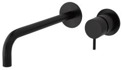 Vodní revoluce Flow vestavěná umyvadlová baterie matná černá s výtokem 25 cm T116BPR-25