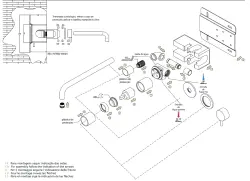 Waterevolution Flow vestavná umyvadlová baterie matná černá s výtokem 25 cm T116BPR-25