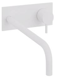Waterevolution Flow vestavěná umyvadlová baterie s krycí deskou matná bílá s výtokem 25 cm T1161BBR-25