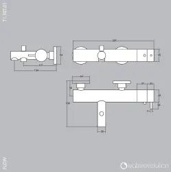 Waterevolution Flow termostatická sprchová baterie s ruční sprchovou soupravou matná bílá T130TBR