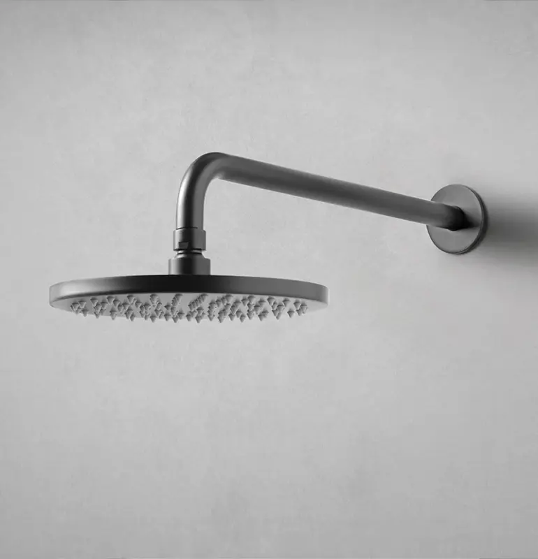 Waterevolution Flow sprchová hlavice 200 mm s nástěnným připojením, matná černá T1641PR