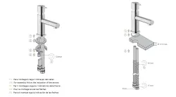 Waterevolution S22 nerezová umyvadlová baterie s odpadem T410IE