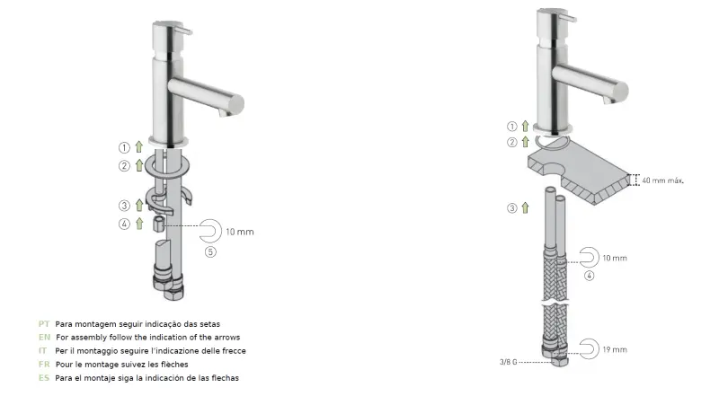 Waterevolution S22 nerezová umyvadlová baterie s odpadem T410IE