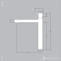 Waterevolution S22 vysoká umyvadlová baterie s odtokem RVS T415IE