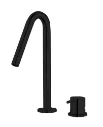 Waterevolution Flow 2-otvorová umyvadlová baterie matná černá s malým V 120mm výtokem T1121VPR