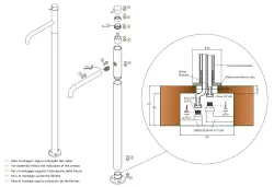 Waterevolution Flow volně stojící umyvadlová baterie matná bílá T113BR