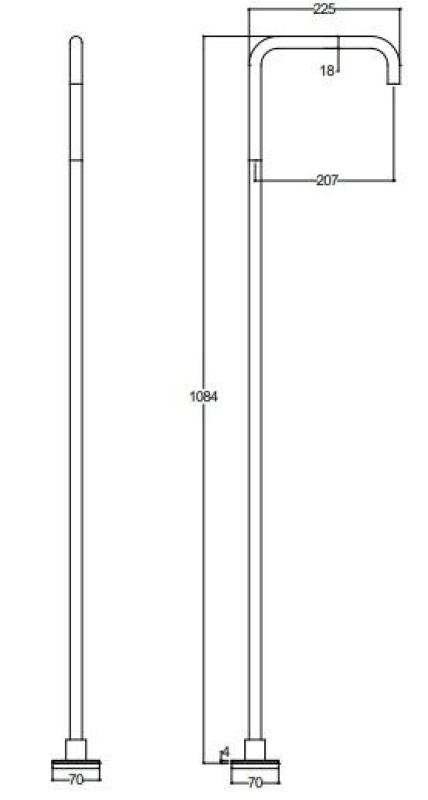 Waterevolution Flow Volně stojící umyvadlová baterie Výtok Chrom T1.676.01