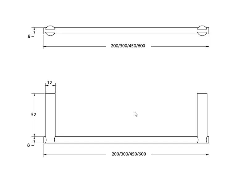 Waterevolution S22 držák na ručníky 45 cm nerezová ocel A412IE