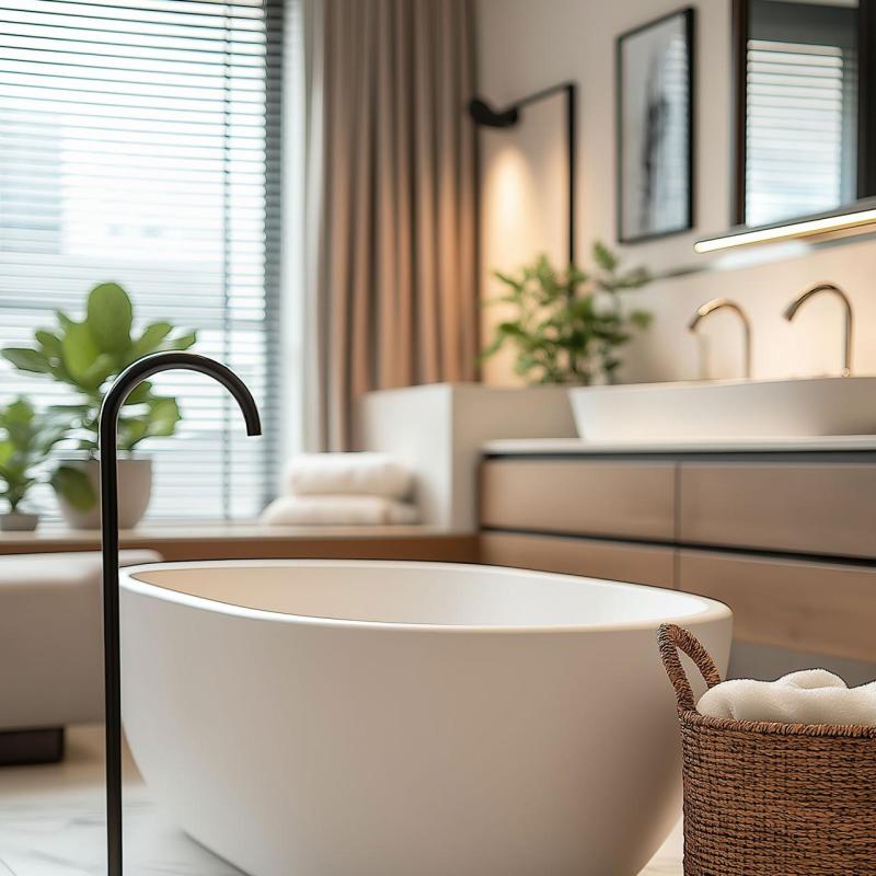 Waterevolution Flow koupelnová výtoková hubice volně stojící matná černá T1673PR