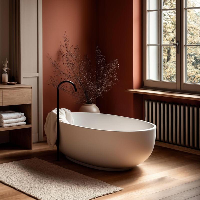 Waterevolution Flow koupelnová výtoková hubice volně stojící matná černá T1673PR