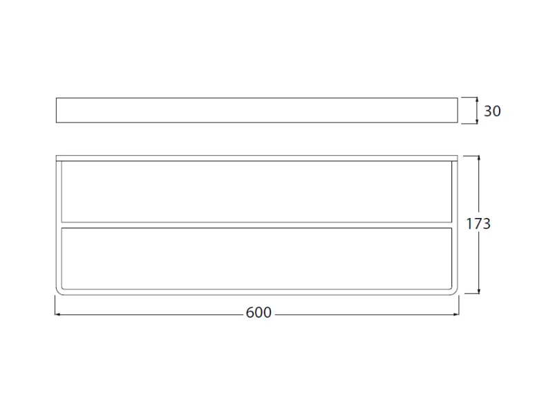 Waterevolution Deep dvojitý držák na ručníky 60 cm chrom A212D01