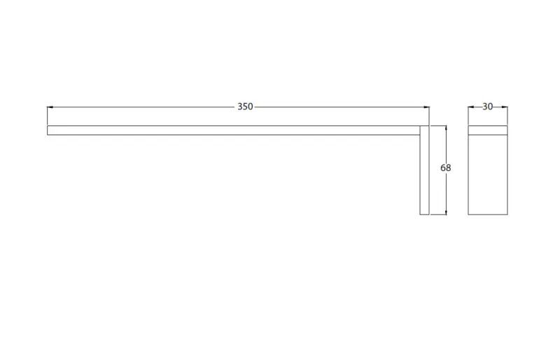 Waterevolution Deep držák na ručník 35 cm matná černá A215PR
