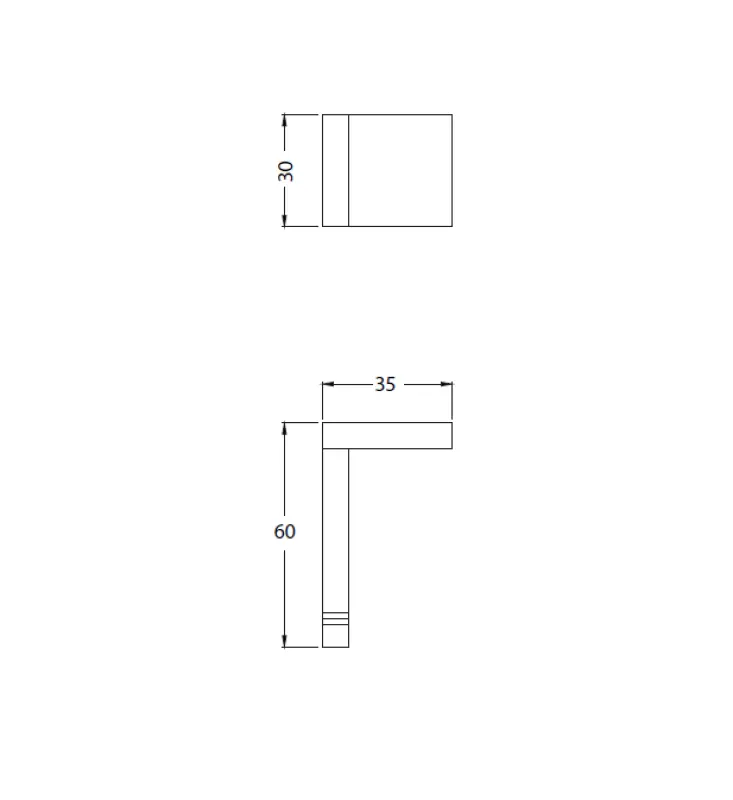 Waterevolution Deep háček na ručník matná černá A250PR