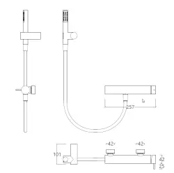 Waterevolution Flow sprchová baterie se sprchovou soupravou chrom T14001