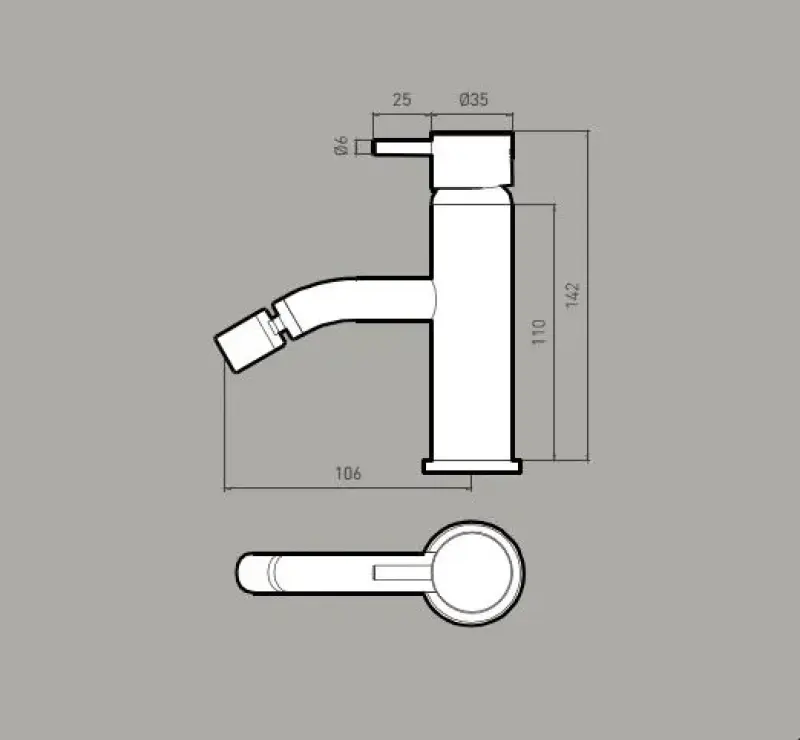 Waterevolution Flow bidetová baterie matná bílá T120BR