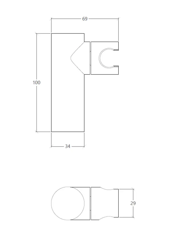 Waterevolution Flow nastavitelný držák ruční sprchy chrom T162301
