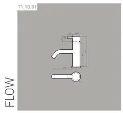 Waterevolution Flow umyvadlová baterie matná bílá T1101ABR