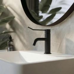 Waterevolution Flow umyvadlová baterie včetně click clack zátky matná černá T111PR