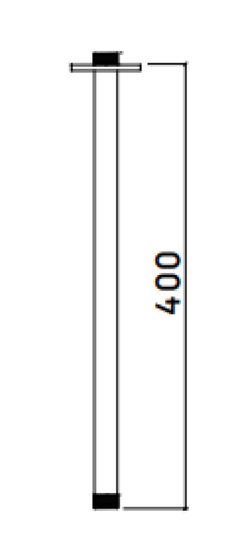 Waterevolution flow stropní držák 40 cm matná černá T164540PR
