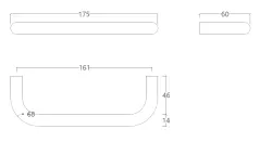 Waterevolution flow dvojitý držák na ručníky 60 cm matná bílá A112DBR