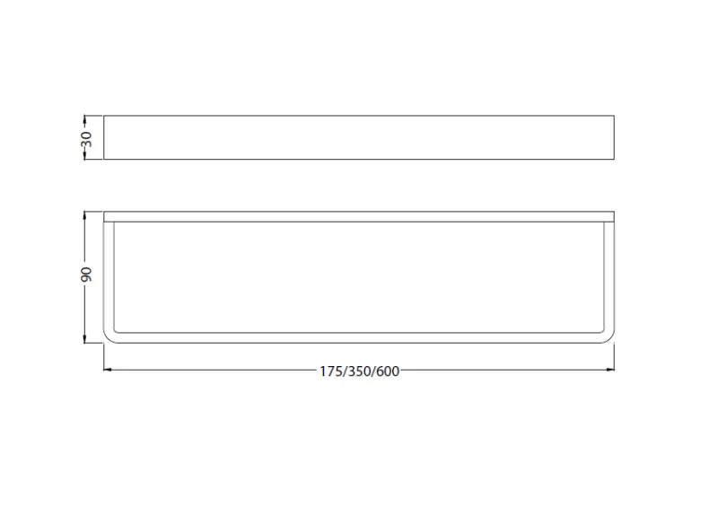 Waterevolution Deep držák na ručníky 17,5 cm matná černá A210PR