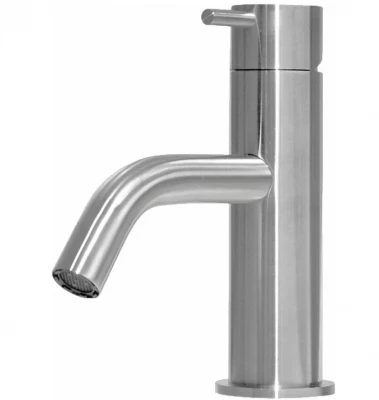 Waterevolution Flow low washbasin faucet stainless steel T110IE