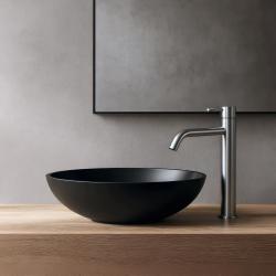 Waterevolution Flow umyvadlová baterie s vysokým výtokem pro umyvadlové mísy včetně click plug, kompletně z nerezové oceli T115IE