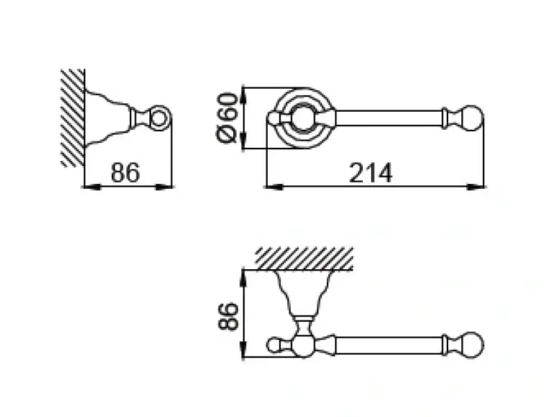 Huber Croisette Klasický držák toaletního papíru Bronz 4034.01H.BA